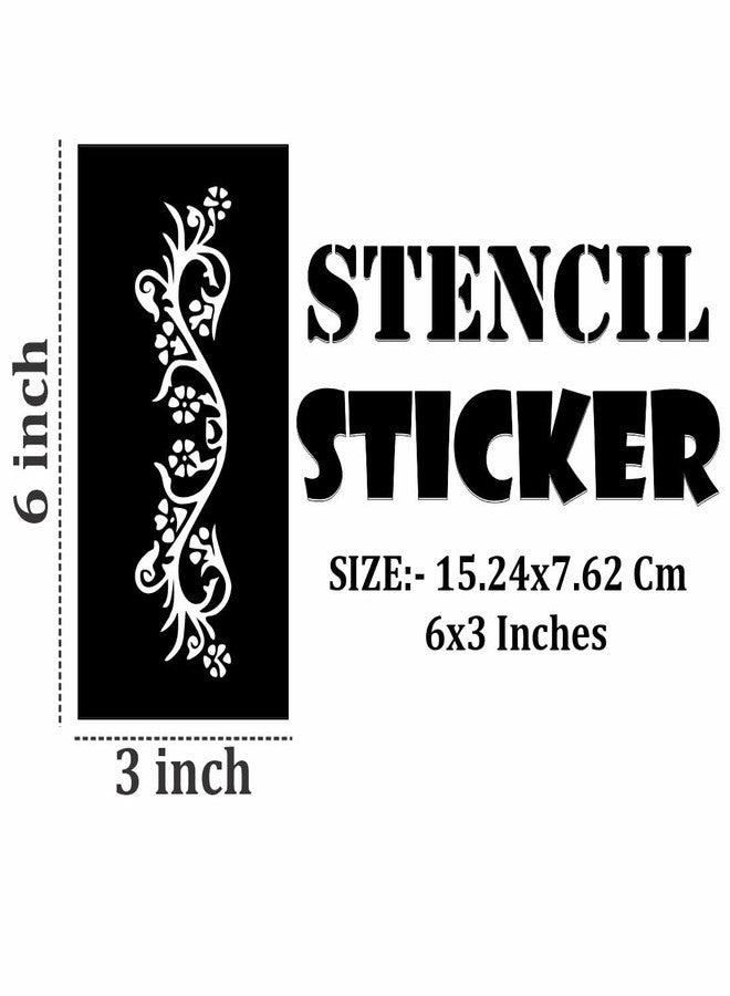Komstec Traditional and Trendy Mehndi Stencil Sticker Pack for All Ages for Kids & Adults Both Sticker - Image 4